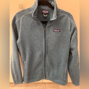 Patagonia women's better sweater fleece jacket size large blue pockets